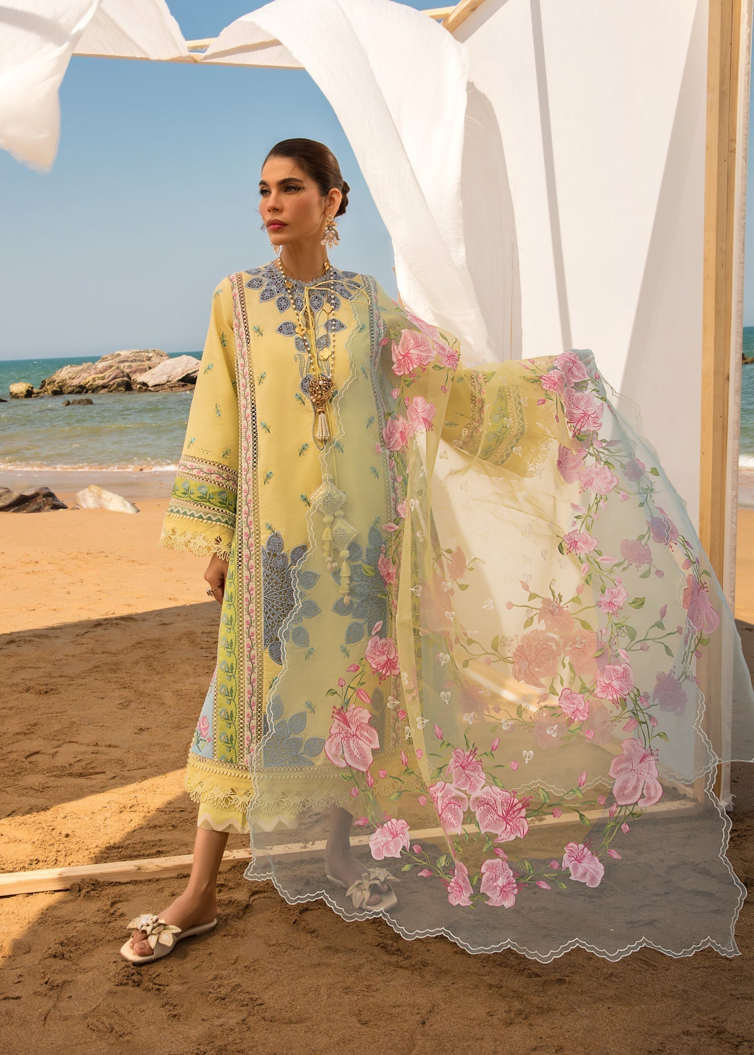 CRIMSON Embroidered Lawn Summer Collection D5-B - Riwayat-e-khas