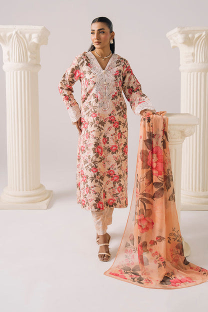 Imrozia Premium | Lawn 26 | IPL-19 Fleur Pastelle