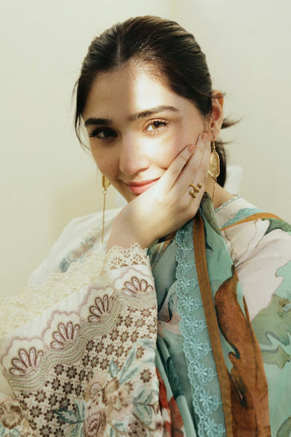 Zara Shahjahan | Coco Lawn Eid Edit 24 | IVORY-D10 - House Of Anaya