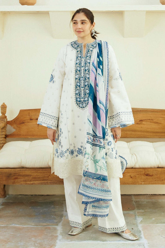 Zara Shahjahan | Coco Lawn Eid Edit 24 | IVORY-D4 - House Of Anaya