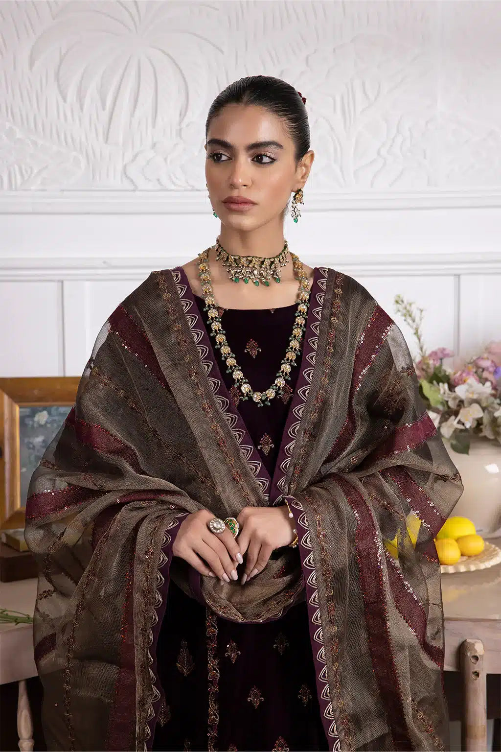 Iznik | Festive Velvet 23 | IV-23 SEHER - House Of Anaya