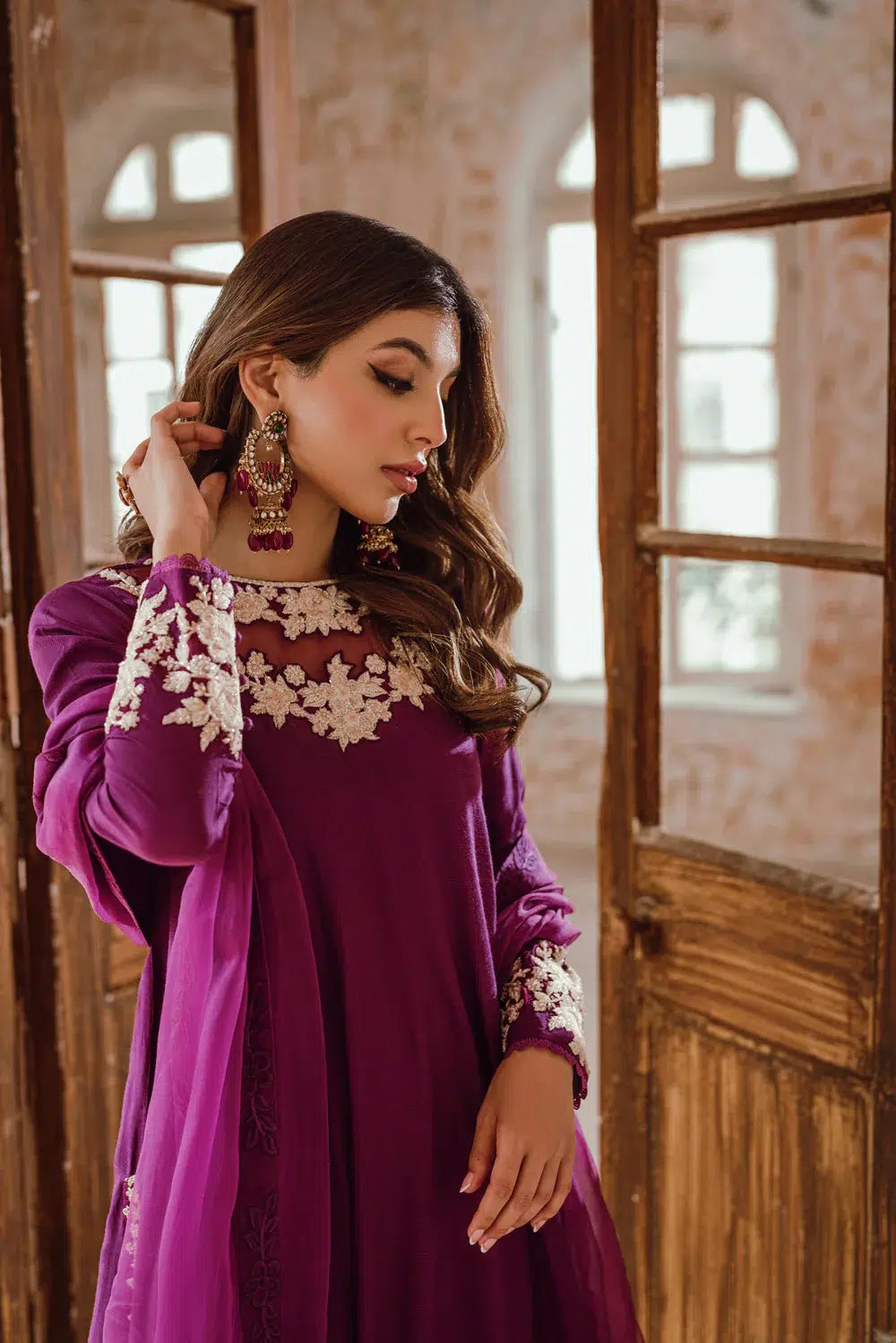Azure | Embroidered Formals | Imperial Plum - House Of Anaya
