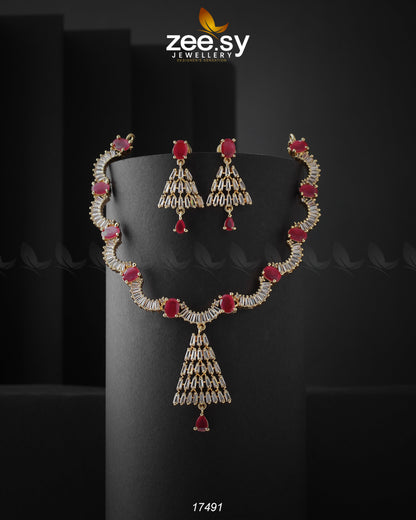 Italian Zircon Necklace - Libasekhas