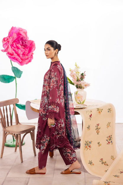 Iznik | Dahlia Embroidered Lawn | DL-11 - House Of Anaya