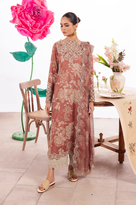 Iznik | Dahlia Embroidered Lawn | DL-12 - House Of Anaya