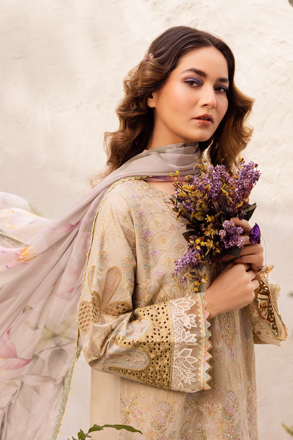 Iznik | Dahlia Embroidered Lawn | DL-03 - House Of Anaya