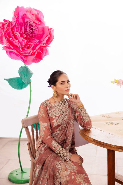 Iznik | Dahlia Embroidered Lawn | DL-12 - House Of Anaya