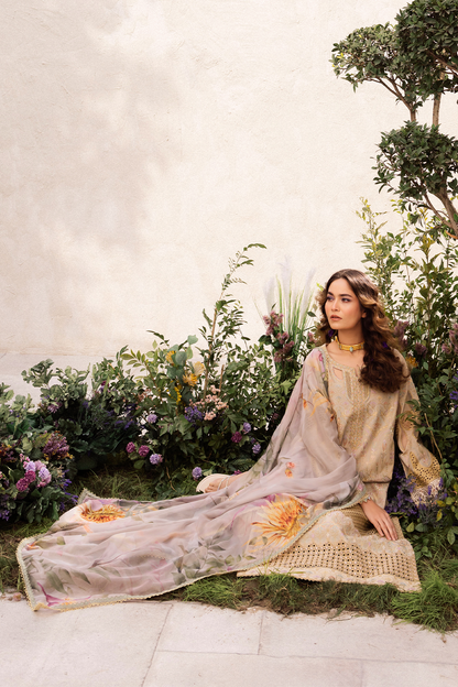 Iznik | Dahlia Embroidered Lawn | DL-03 - House Of Anaya