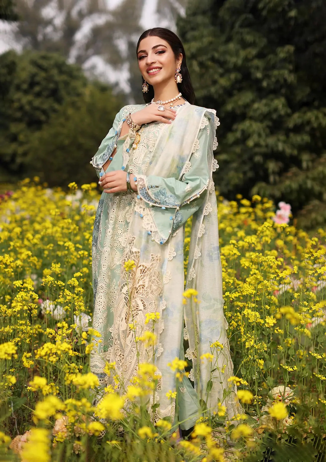 Kahf Premium | Festive Lawn 24 | KFL-01 TABIR - House Of Anaya