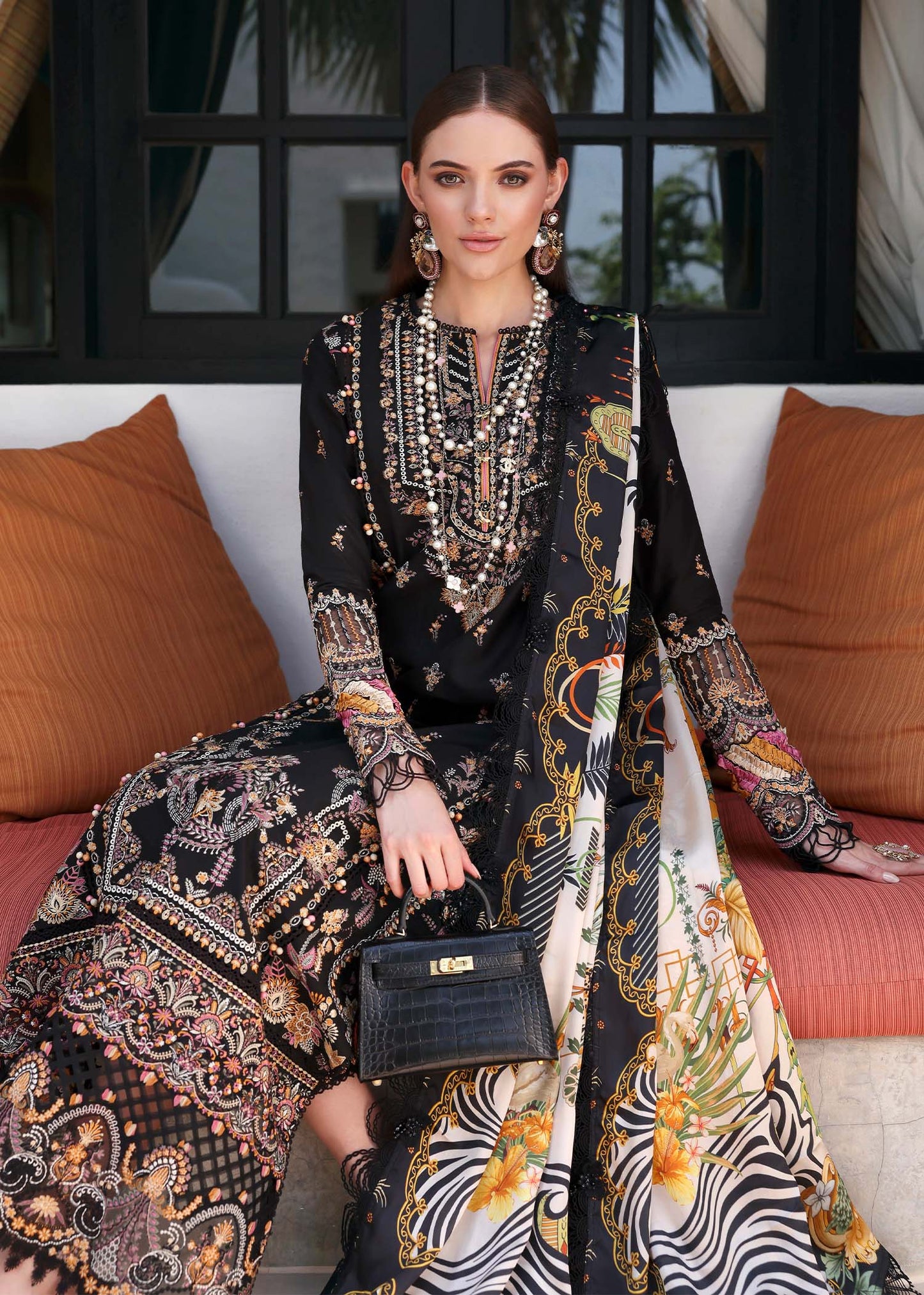 Kanwal Malik | Elysia Luxury Lawn 25 | Noire