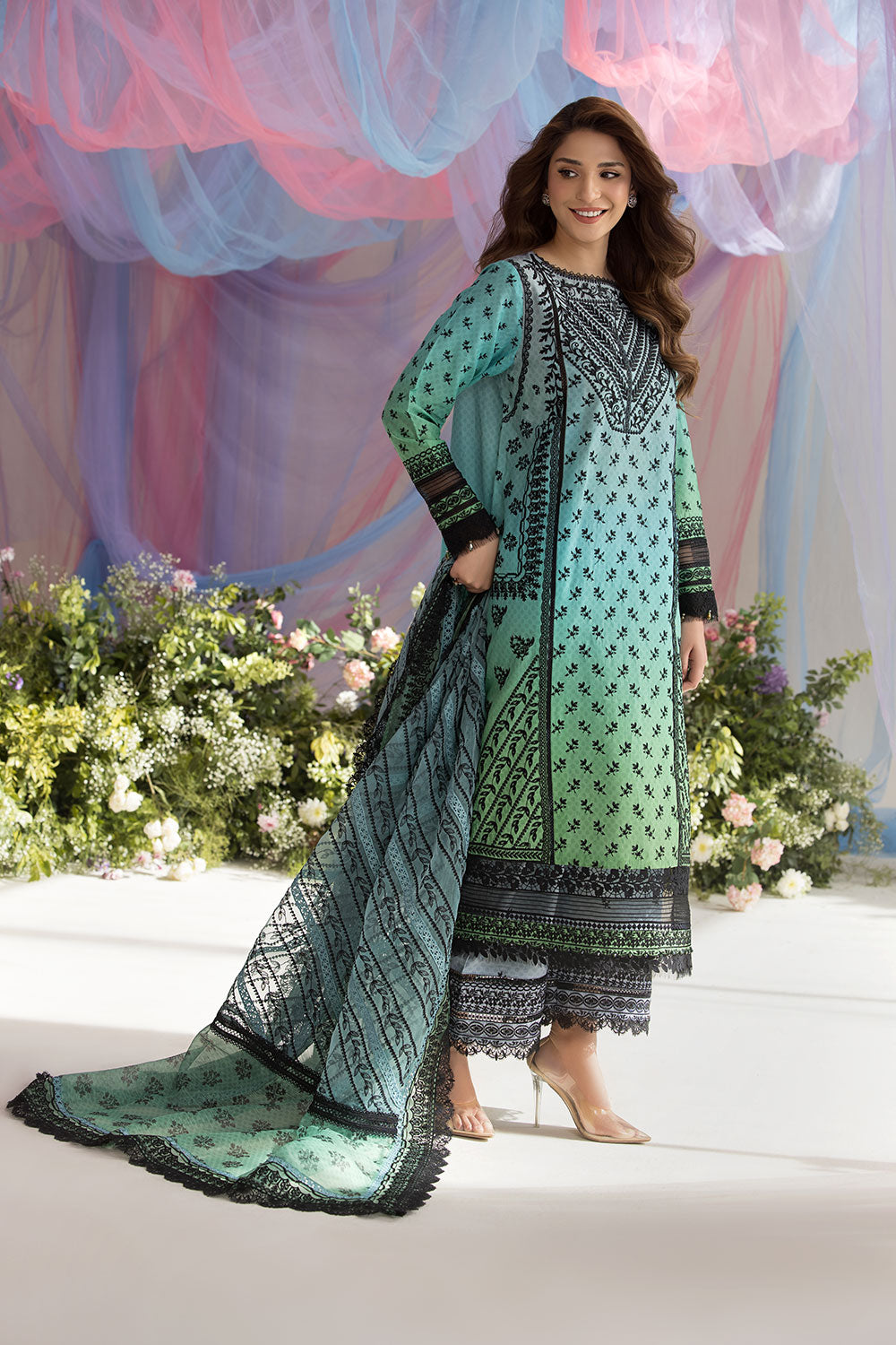 Sobia Nazir | Luxury Lawn 25 | 12A - House Of Anaya