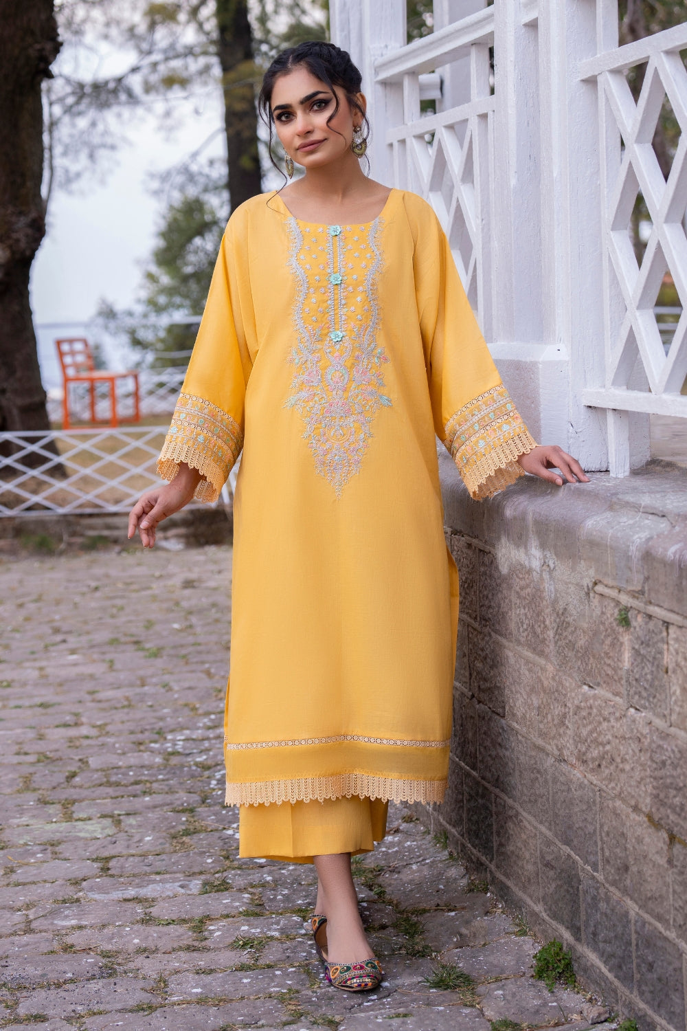 Ittehad | Embroidered Lawn | I-20 - House Of Anaya