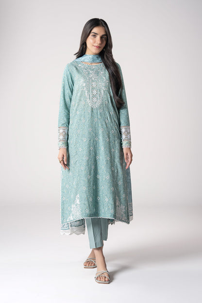 Maria B | Basics RTW | 3 Pc Embroidered Mesh Lurex Dots Suit | MB-CS25-142