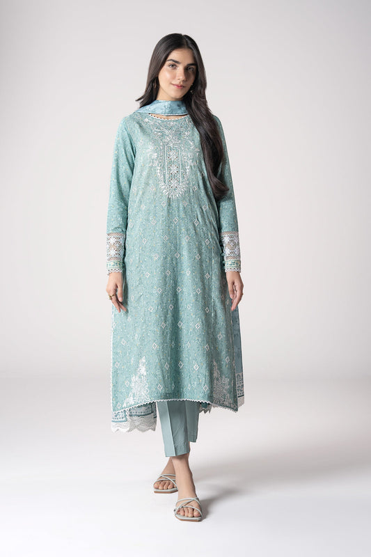 Maria B | Basics RTW | 3 Pc Embroidered Mesh Lurex Dots Suit | MB-CS25-142