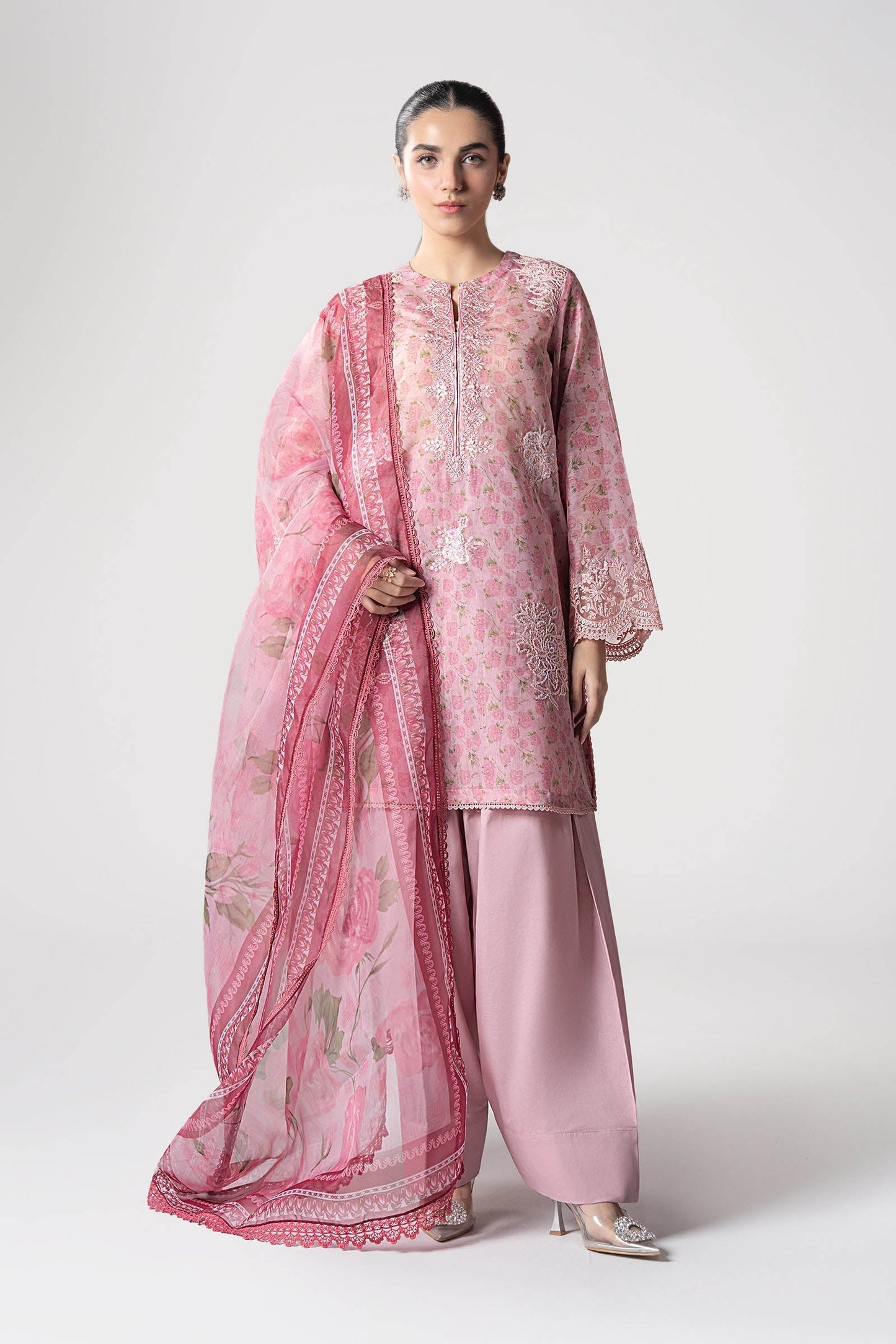 Maria B | Basics RTW | 3 Pc Embroidered Dobby Suit | MB-CS25-145