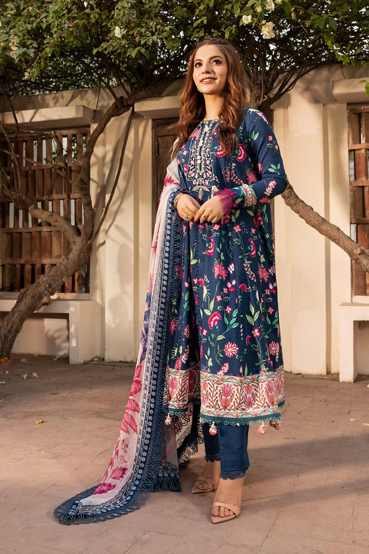 Maria B | Eid Basic Lawn | MB-CUS25-901B