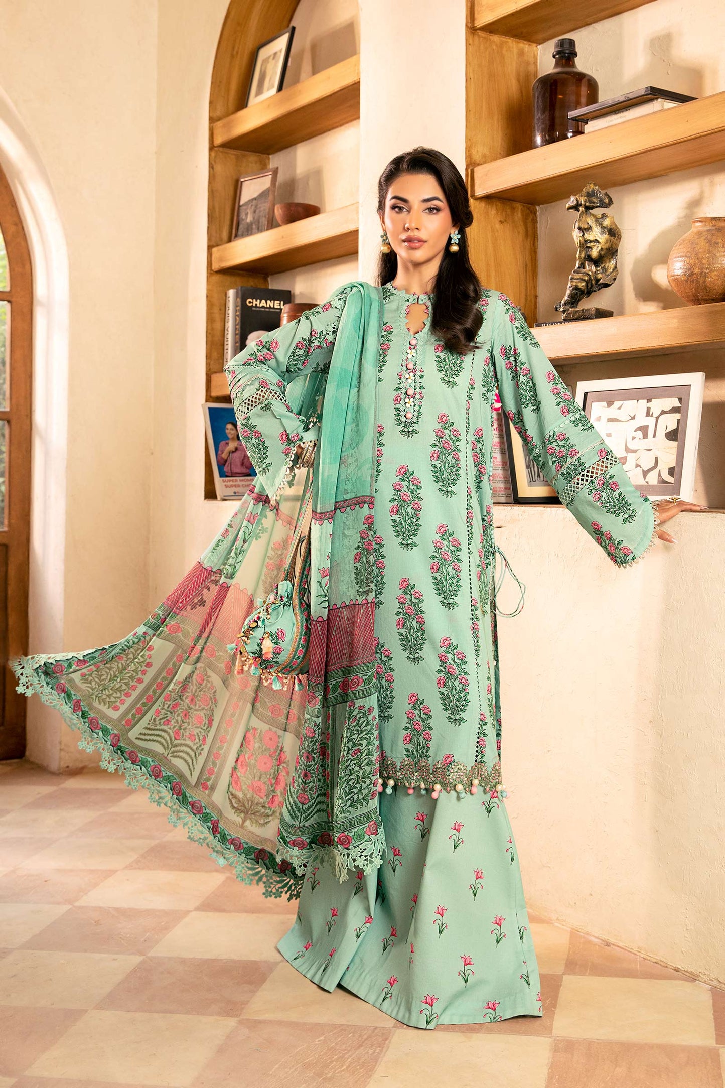Maria B | Eid Basic Lawn | MB-CUS25-908B
