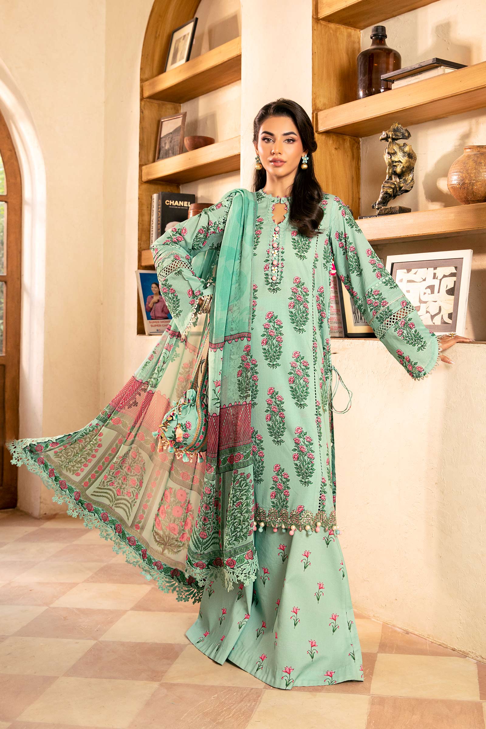 Maria B | Eid Basic Lawn | MB-CUS25-908B