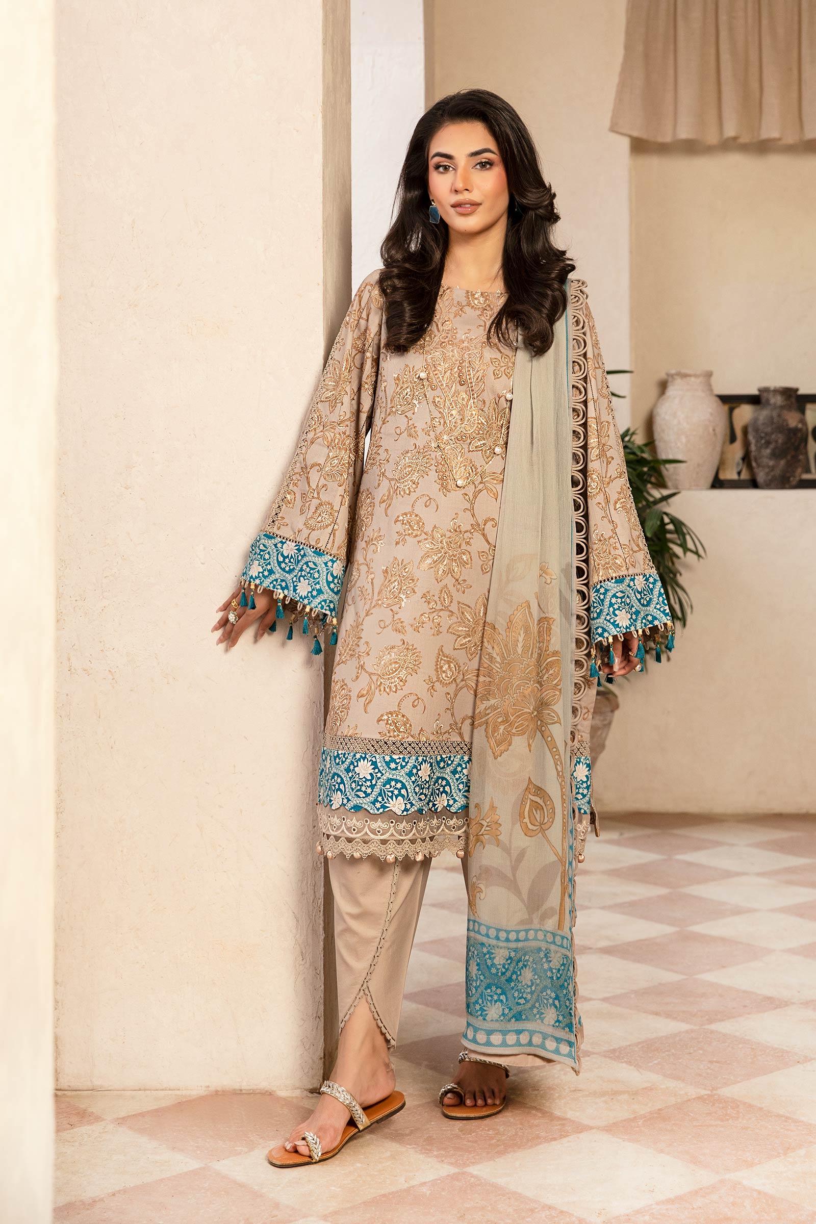Maria B | Eid Basic Lawn | MB-CUS25-909B