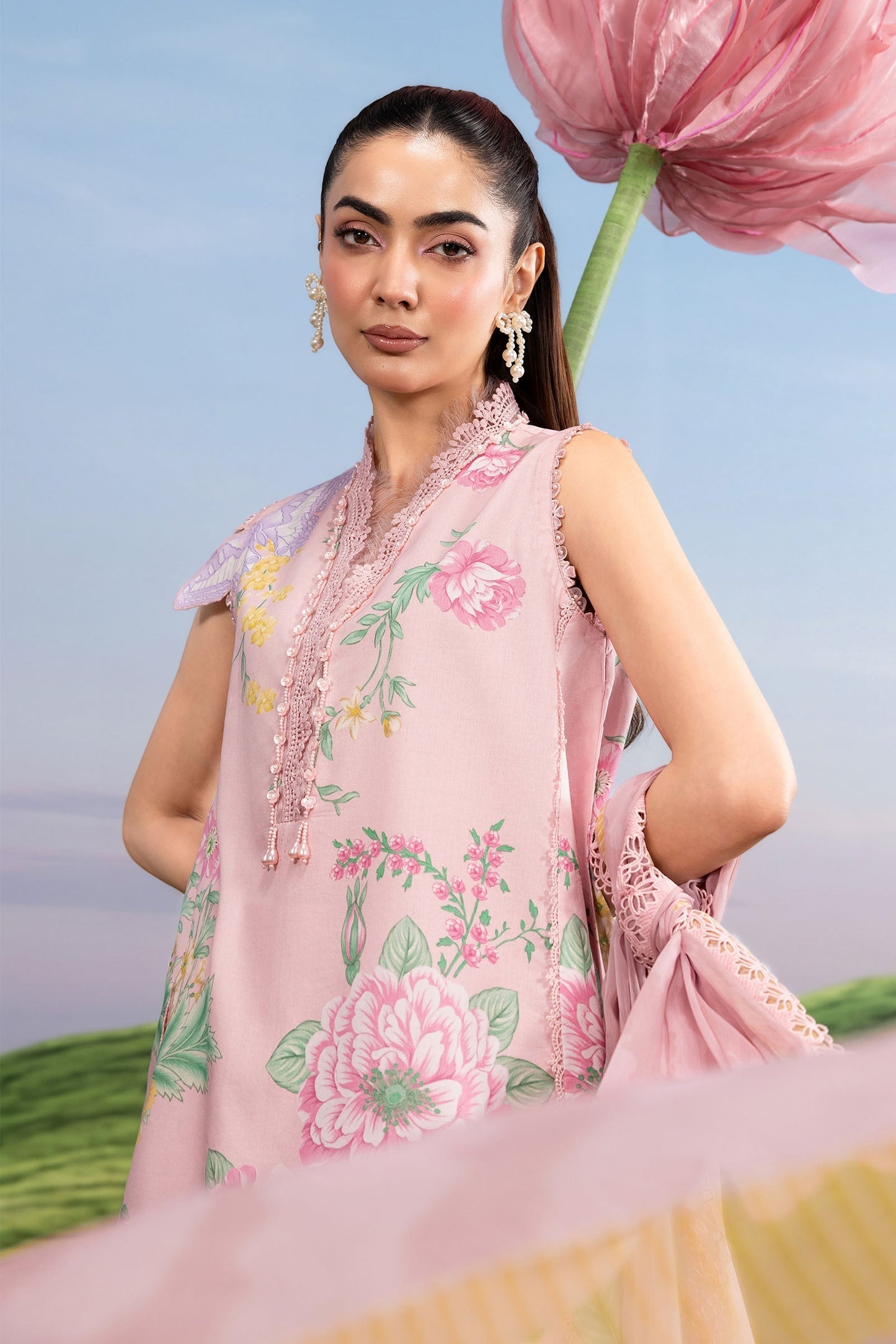 Maria B | M Basics Dreamscape Eid Lawn | MB-CUSV14-04A