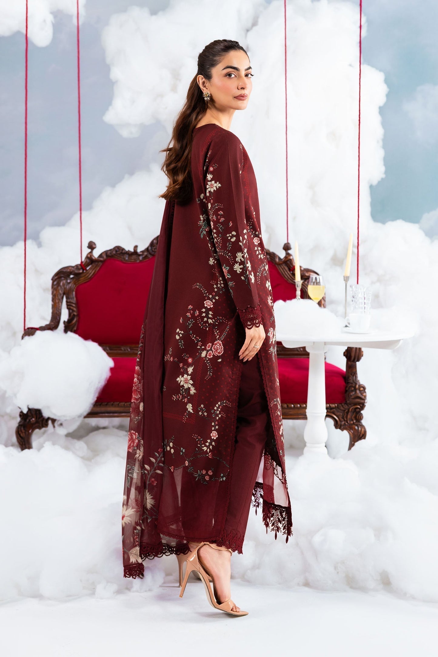 Maria B | M Basics Dreamscape Eid Lawn | MB-CUSV14-07A