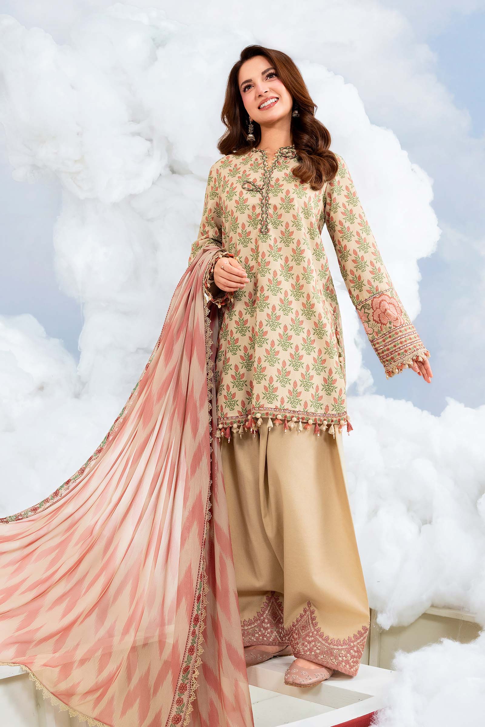 Maria B | M Basics Dreamscape Eid Lawn | MB-CUSV14-12A