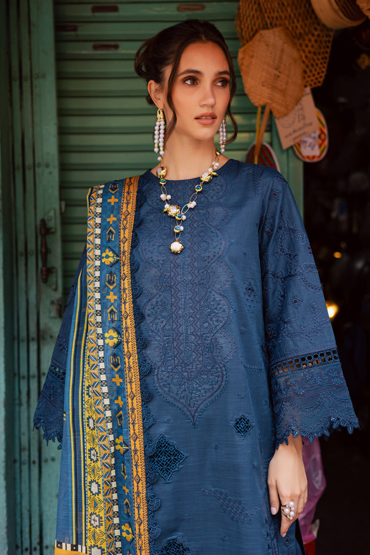 Marjjan | Carnation Lawn | MBL-13 A (TEAL BLUE)