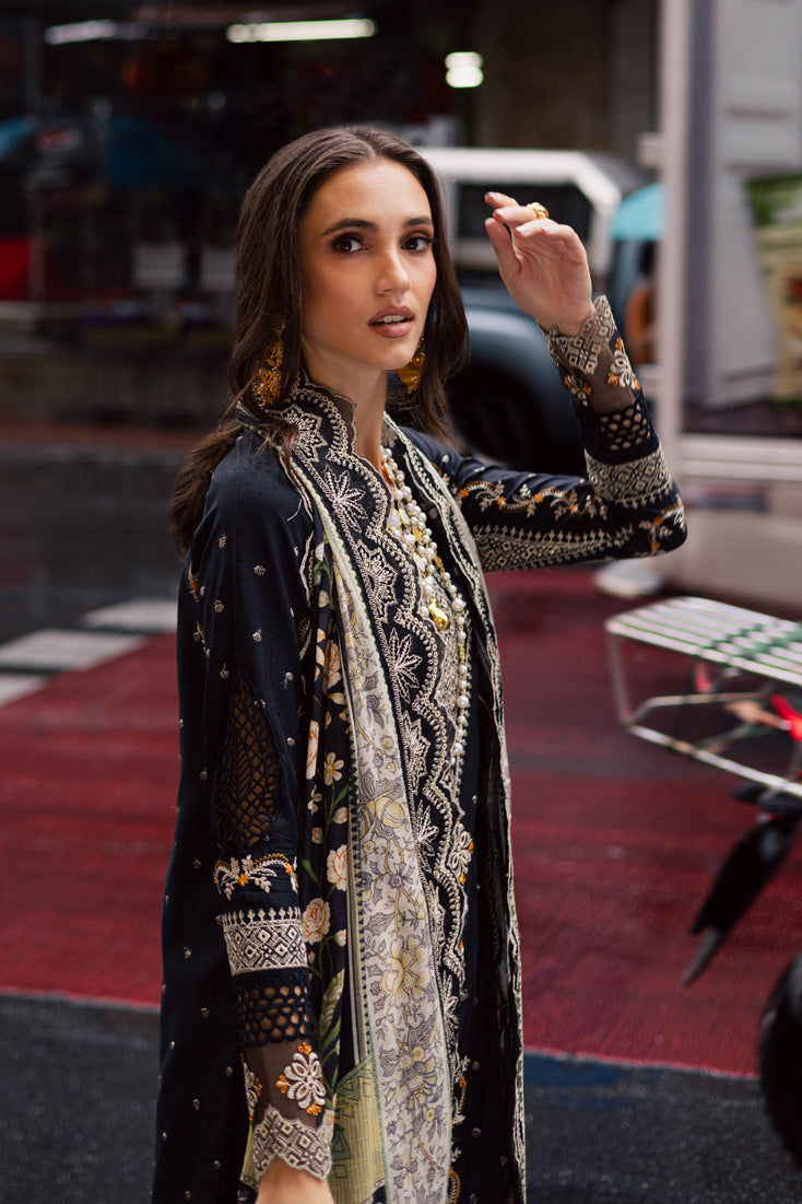Marjjan | Carnation Lawn | MBL-14 A (BLACK)