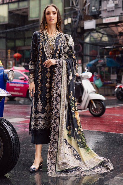 Marjjan | Carnation Lawn | MBL-14 A (BLACK)