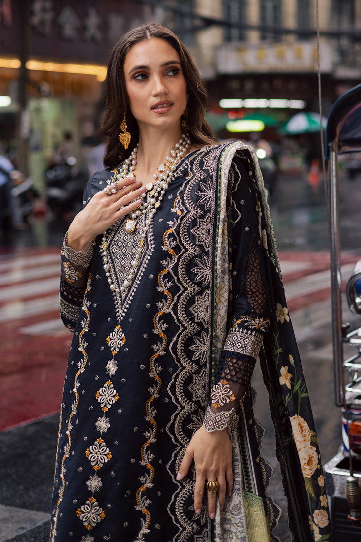 Marjjan | Carnation Lawn | MBL-14 A (BLACK)