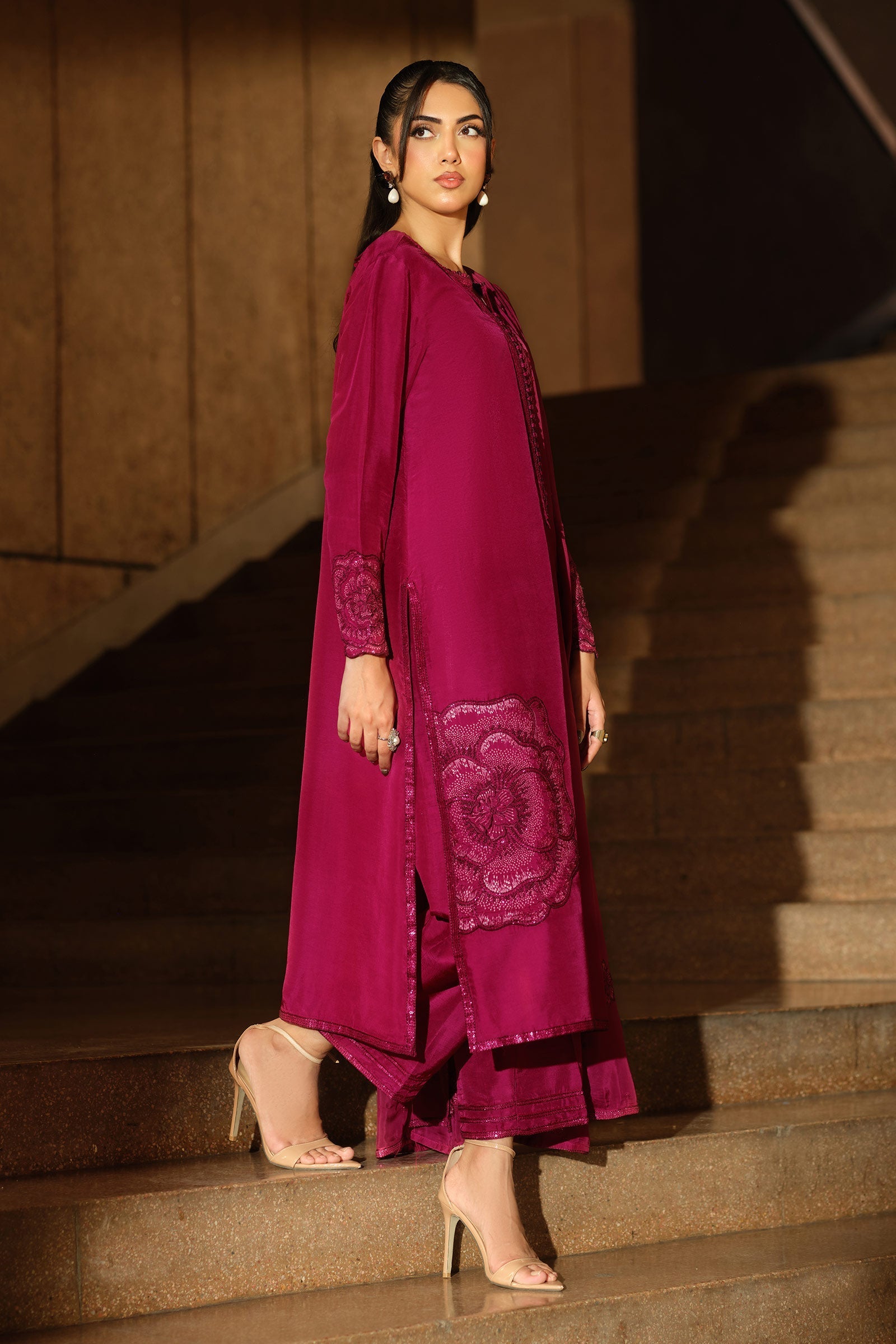 Maria B | Pre Fall 25 | MBS-W25-22-Shocking Pink