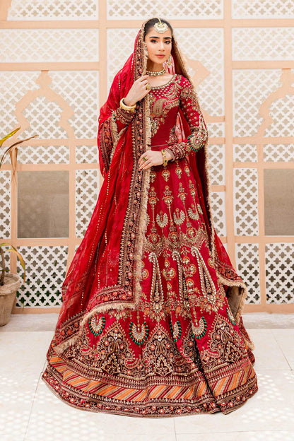 Maria B | Bridal Couture | Deep Red MC-907 - House Of Anaya