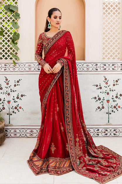Maria B | Bridal Couture | Deep Red MC-910 - House Of Anaya