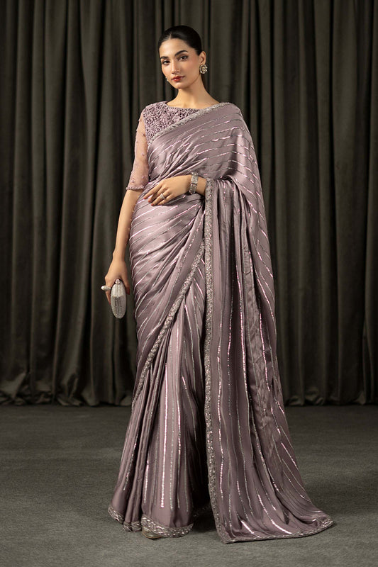 Maria B | Eid Collection 26 | Embroidered Charmeuse Silk Saree