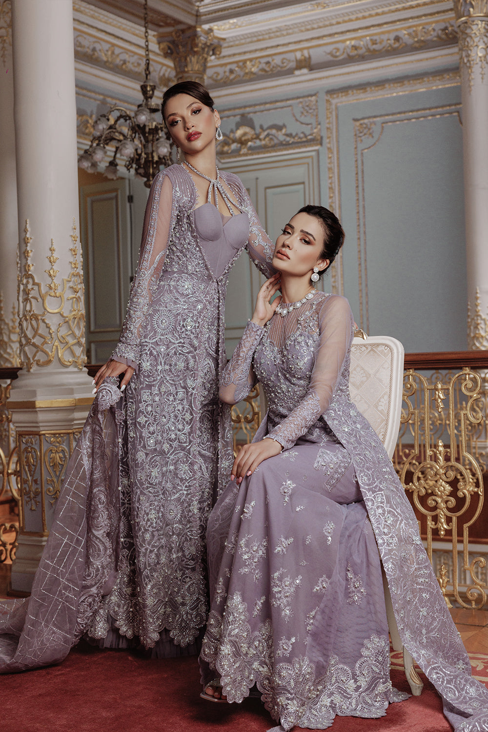 Lumiere By Saira Rizwan Embroidered Net 3Pc Suit SR-02 - Riwayat-e-khas