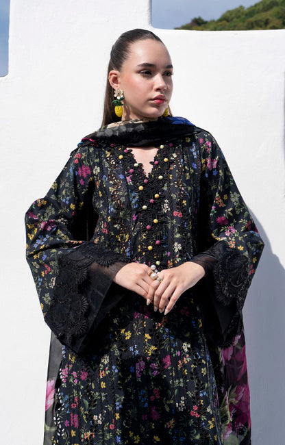 AJR Couture | Printakari Lawn 25 | Midnight Flora