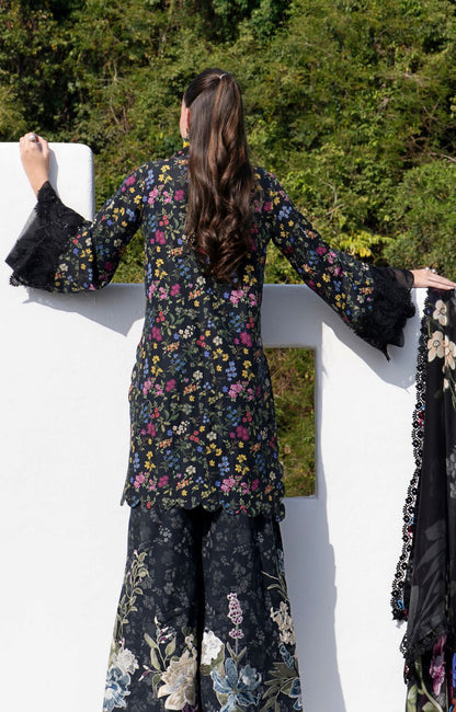 AJR Couture | Printakari Lawn 25 | Midnight Flora