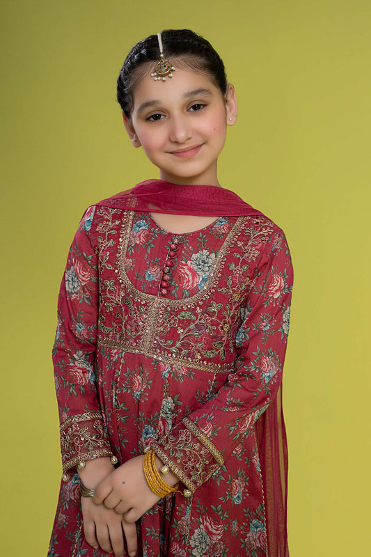 Maria B | 3 Piece Embroidered Lawn Suit | MKD-EF24-32 - Libasekhas