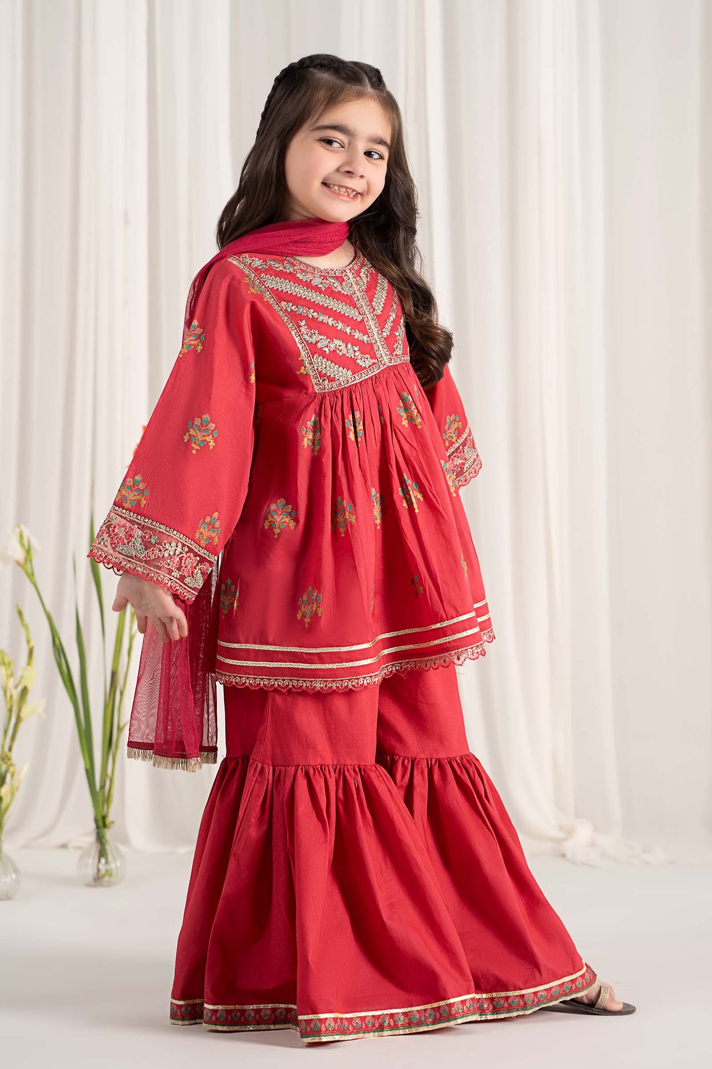 Maria B | 3 Piece Embroidered Lawn Suit | MKD-EF25-15 - Libasekhas