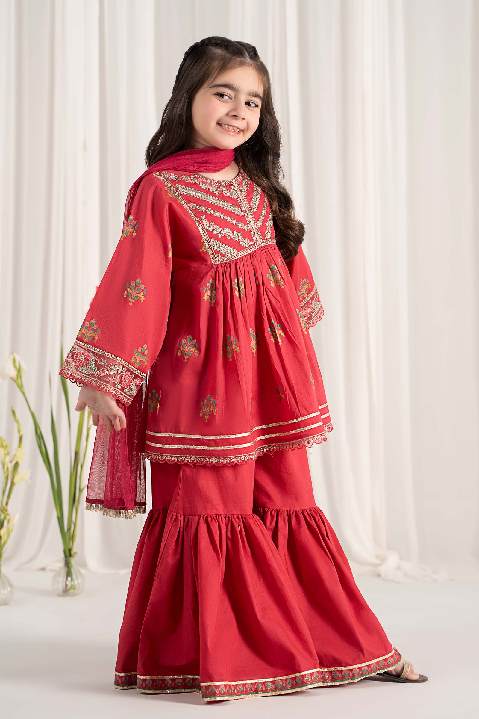 Maria B | 3 Piece Embroidered Lawn Suit | MKD-EF25-15 - Libasekhas