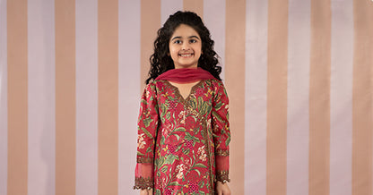Maria B | 3 Piece Printed Lawn Suit | MKD-EF25-18 - Libasekhas