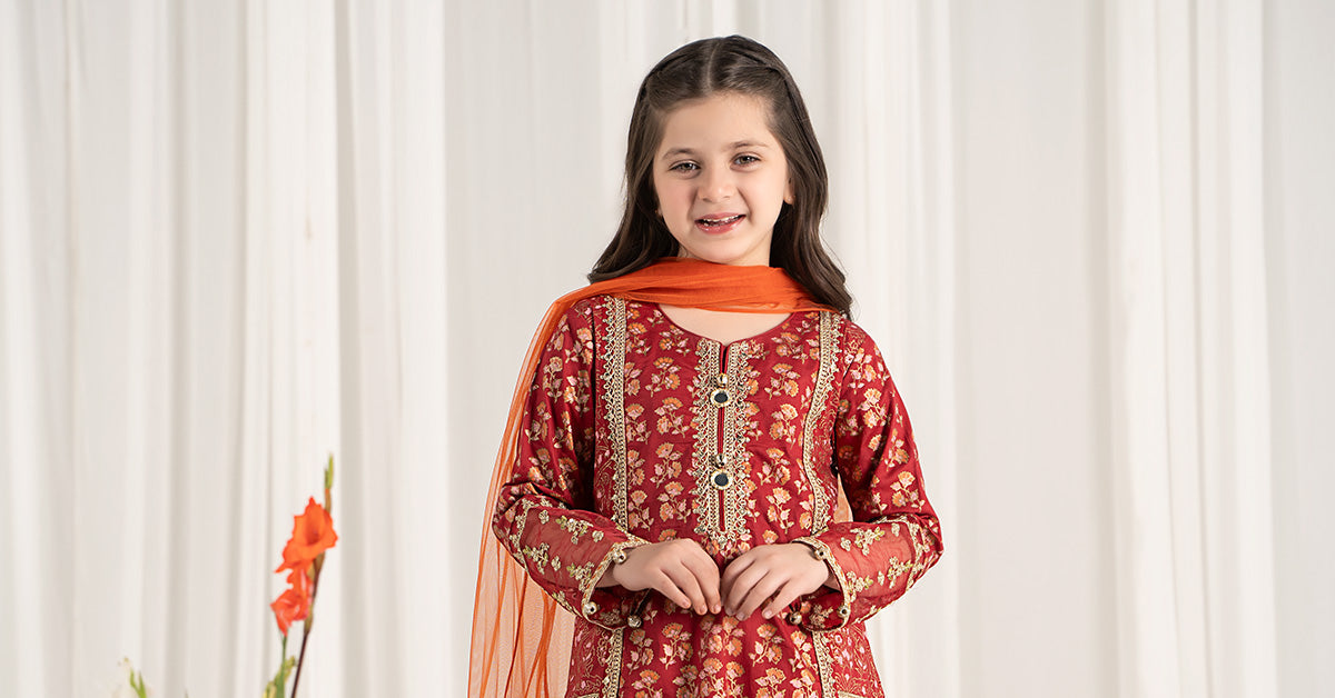Maria B | 3 Piece Embroidered Lawn Suit | MKD-EF25-23 - Libasekhas