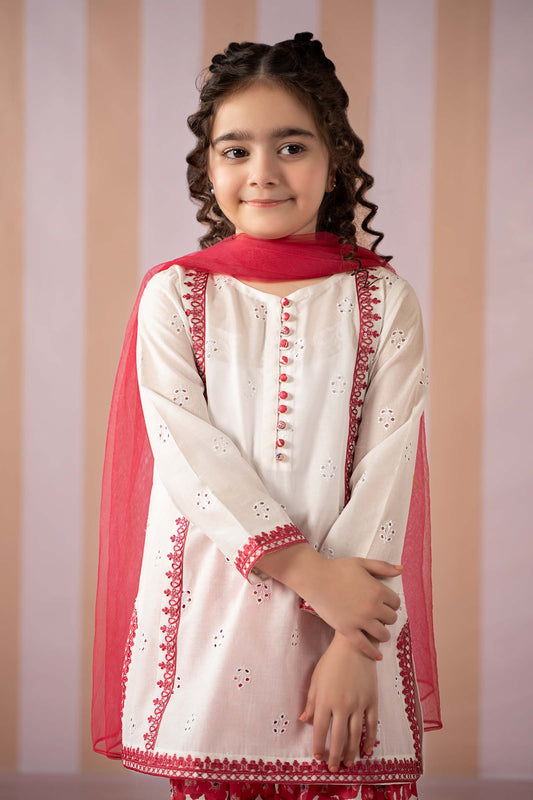 Maria B | 3 Piece Embroidered Lawn Suit | MKD-EF25-66 - Libasekhas
