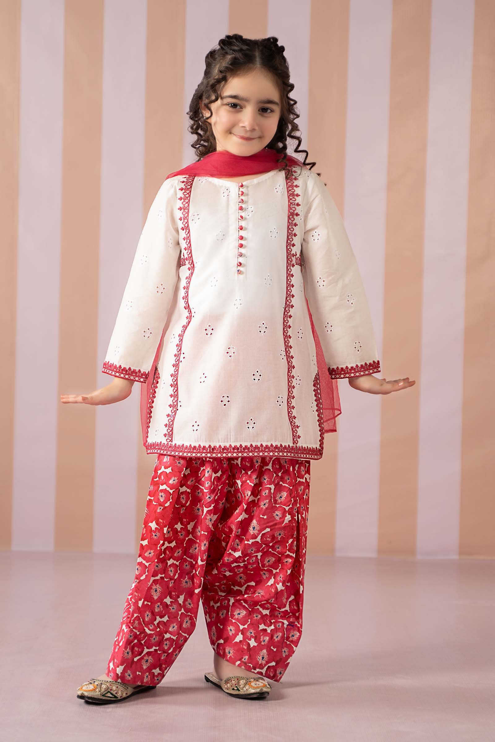 Maria B | 3 Piece Embroidered Lawn Suit | MKD-EF25-66 - Libasekhas