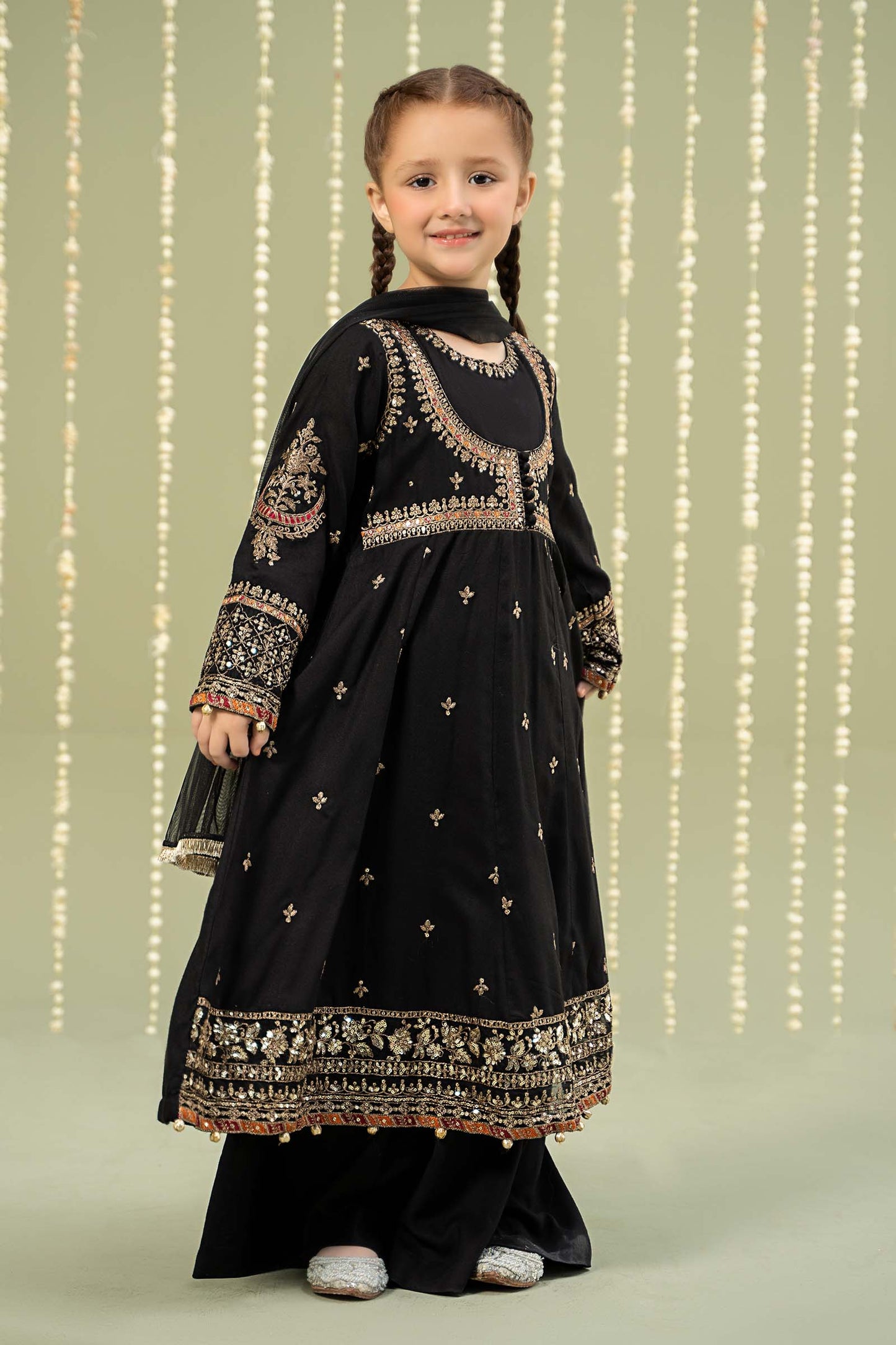 Maria B | 3 Piece Embroidered Linen Suit | MKD-W24-07 - Libasekhas
