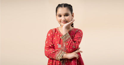 Maria B | 3 Piece Embroidered Marina Twill Suit | MKD-W24-12 - Libasekhas