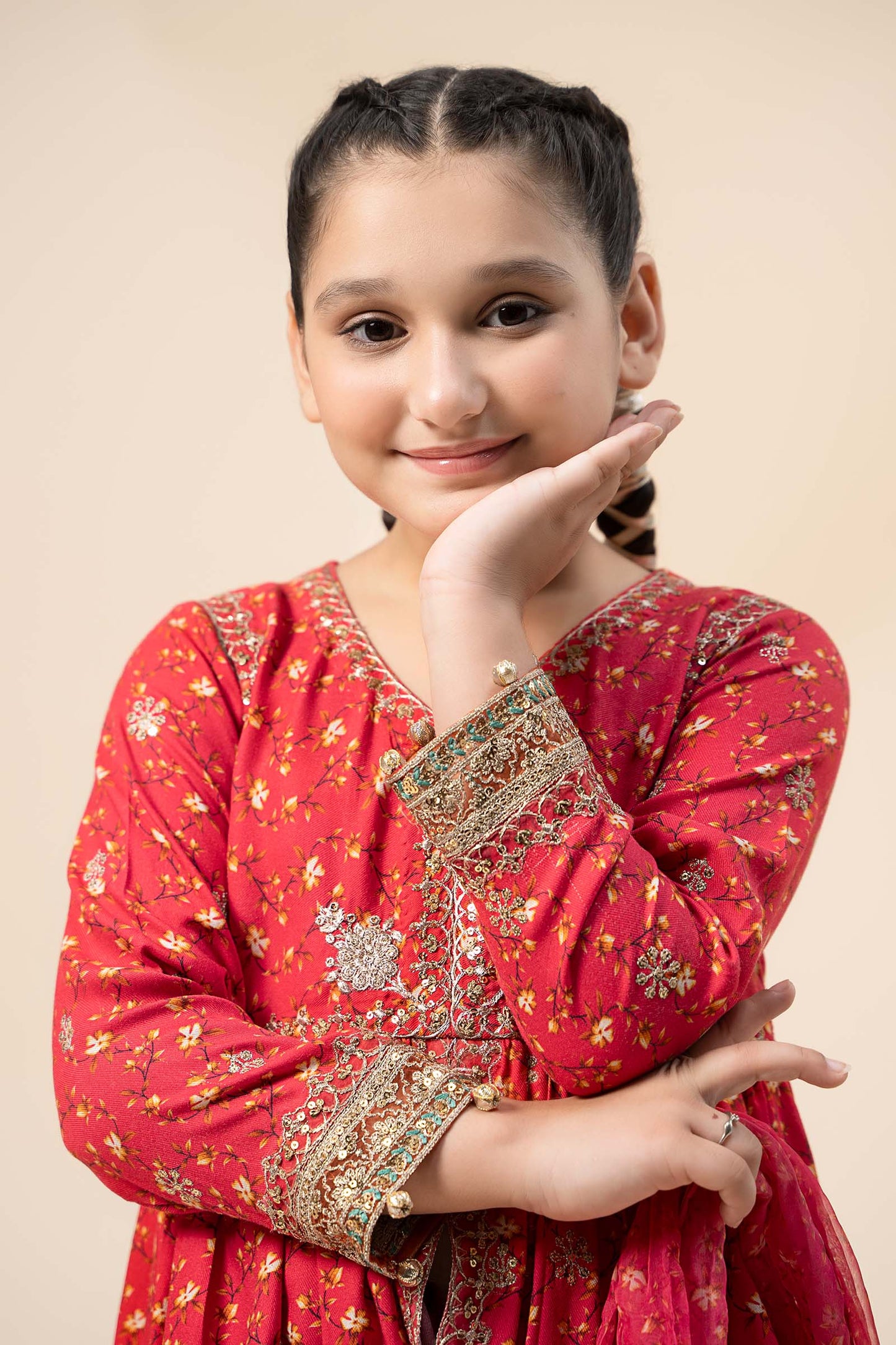Maria B | 3 Piece Embroidered Marina Twill Suit | MKD-W24-12 - Libasekhas