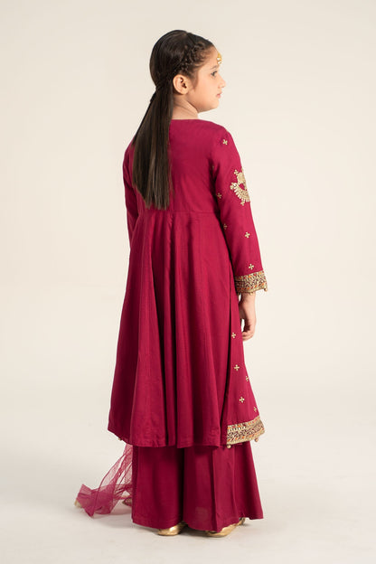Maria B | 3 Piece Embroidered Linen Suit | MKD-W24-18 - Libasekhas