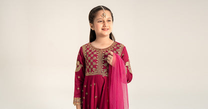 Maria B | 3 Piece Embroidered Linen Suit | MKD-W24-18 - Libasekhas