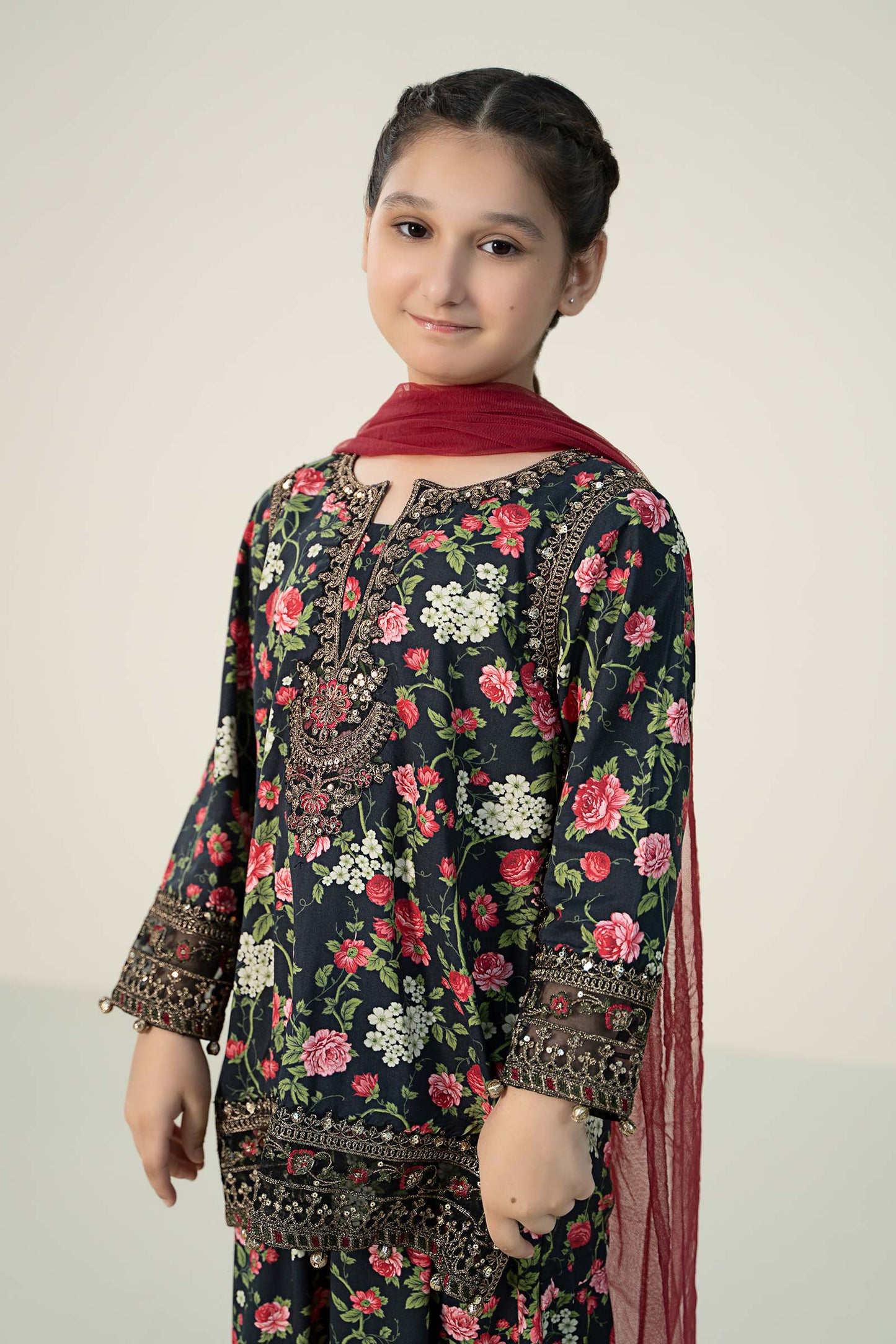 Maria B | 3 Piece Printed Linen Suit | MKD-W24-19 - Libasekhas